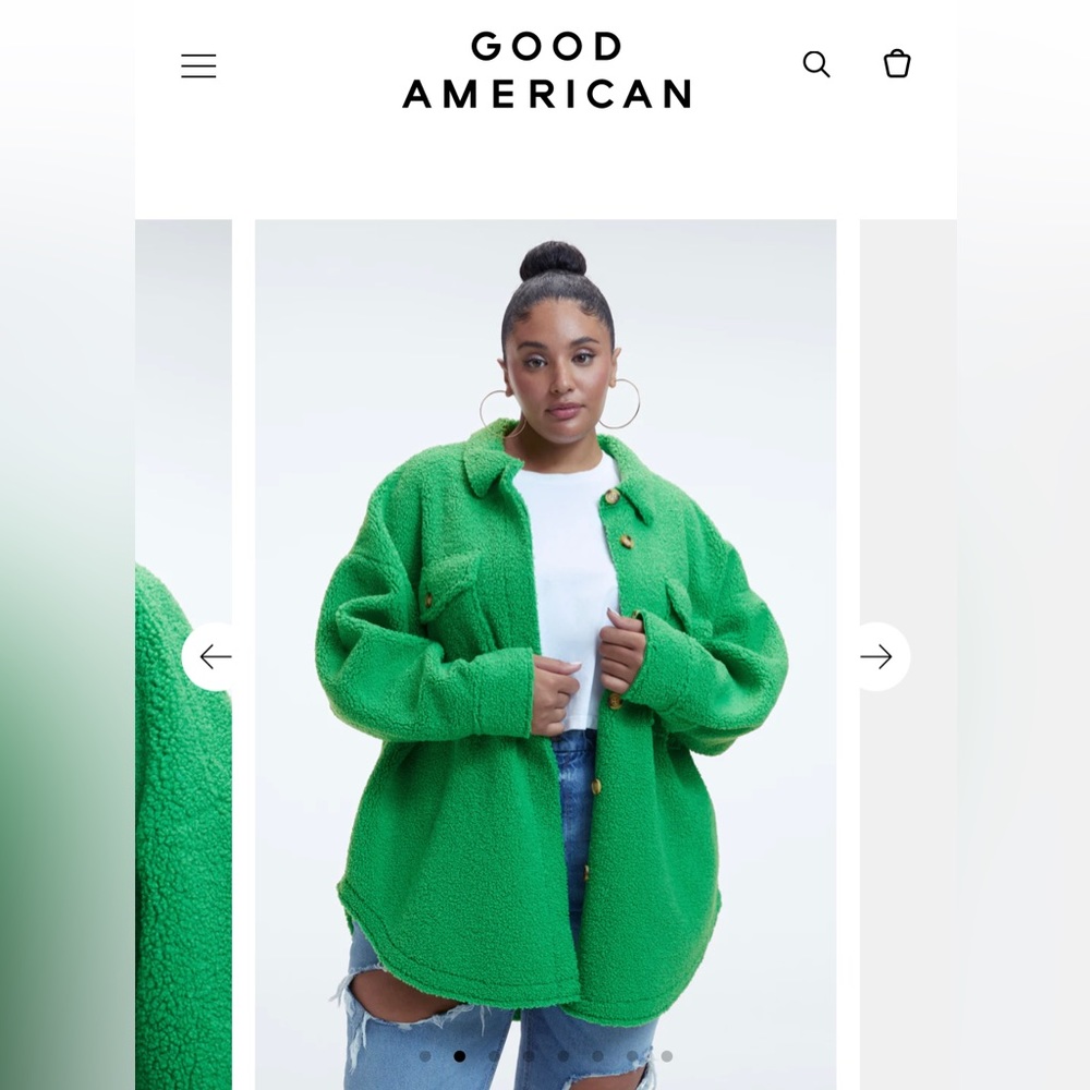 Boyfriend sherpa jacket from good american
